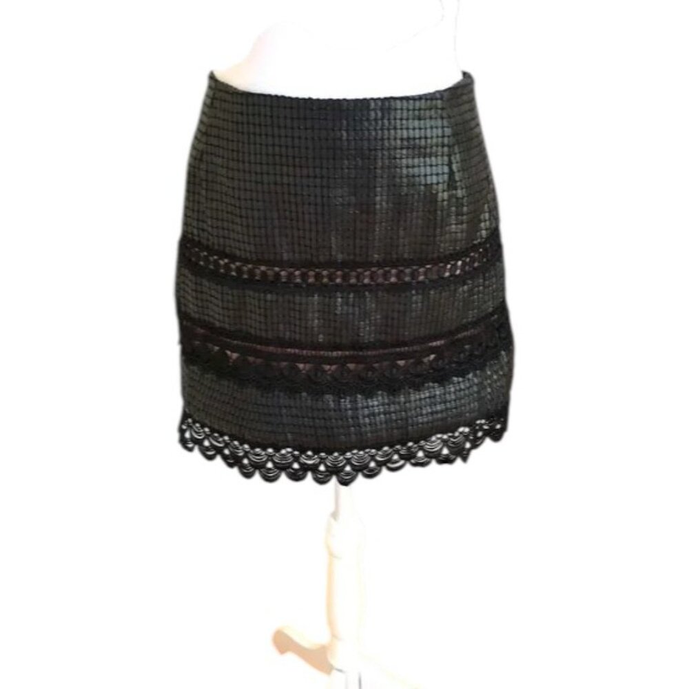 TOV Holy Skirt Mini Black Textured (31" waist, M) 42